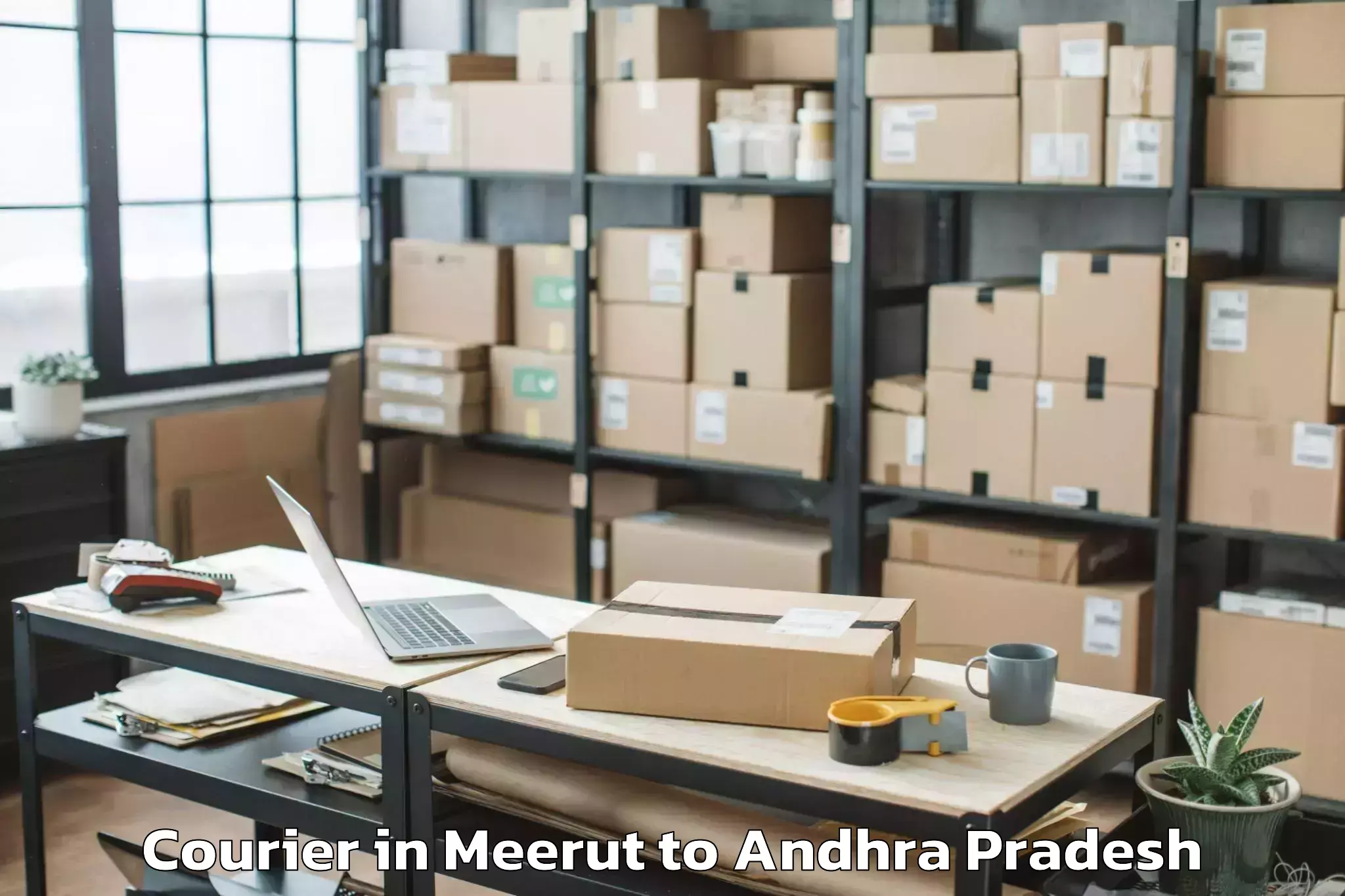 Leading Meerut to Gudipala Courier Provider